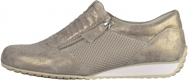 Gabor Halbschuhe Leder/Textil Silber