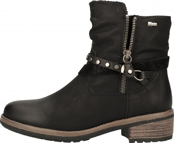 Relife Stiefelette Lederimitat Schwarz