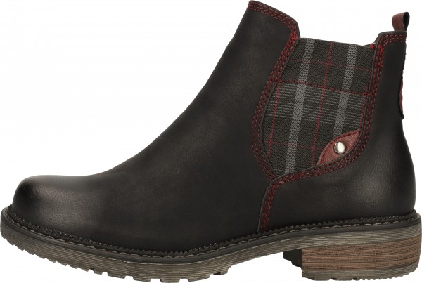 Relife Stiefelette Lederimitat Schwarz Warmfutter