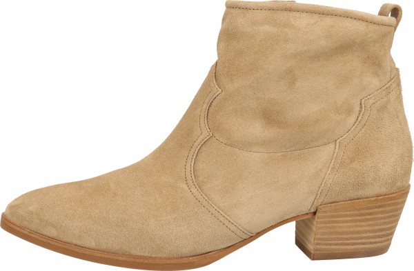Paul Green Stiefelette Veloursleder Hellbraun