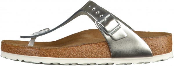 Birkenstock Gizeh Pantoletten Naturleder Silver