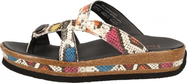Think! Pantoletten Leder Multicolor