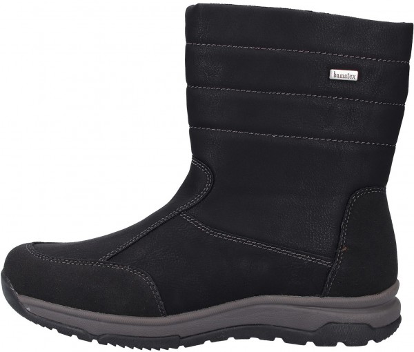 Bama Stiefelette Lederimitat Schwarz Warmfutter