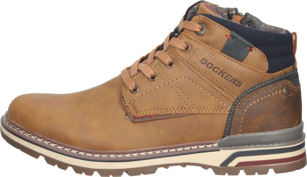 leather cognac booties