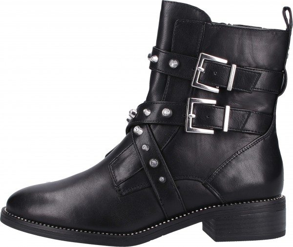 Tamaris Stiefelette Leder/Synthetik Schwarz/Schwarz