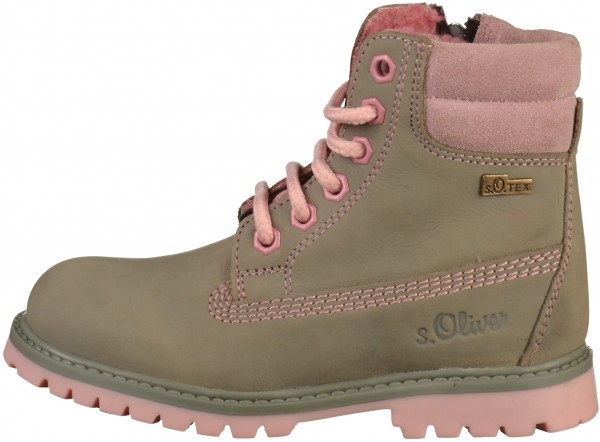 s.Oliver Stiefelette Leder Grau Warmfutter
