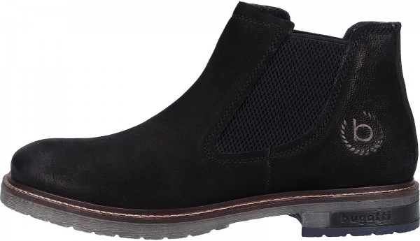 Bugatti Stiefelette Nubukleder Schwarz
