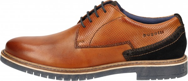 Bugatti Halbschuhe Glattleder Braun/Blau