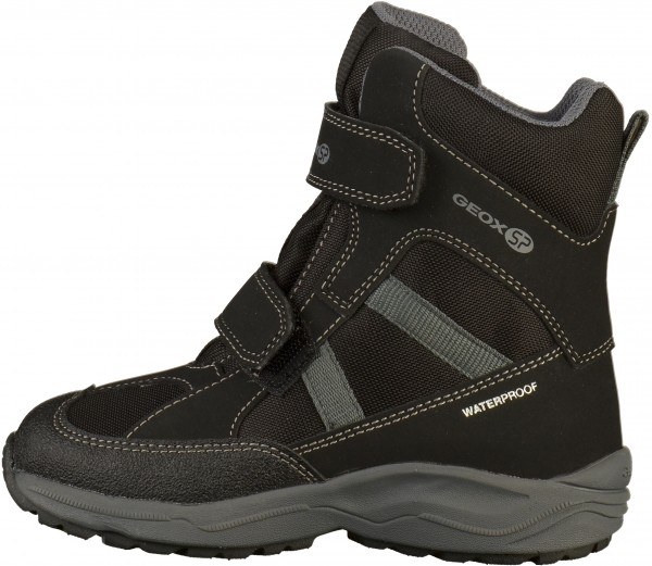 Geox Stiefel Lederimitat/Textil Schwarz Warmfutter