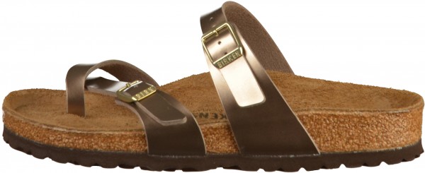 Birkenstock Mayari Zehensteg Birko-Flor Electric Metallic Taupe
