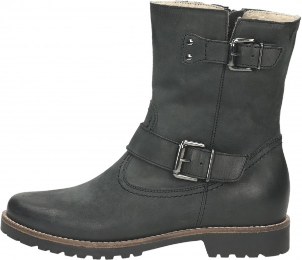 Venturini Milano Stiefelette Lederimitat Schwarz Warmfutter
