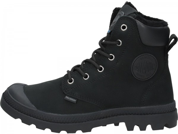 Palladium Stiefelette Leder Schwarz Warmfutter