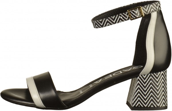 Gadea Sandalen Leder Schwarz/Weiß