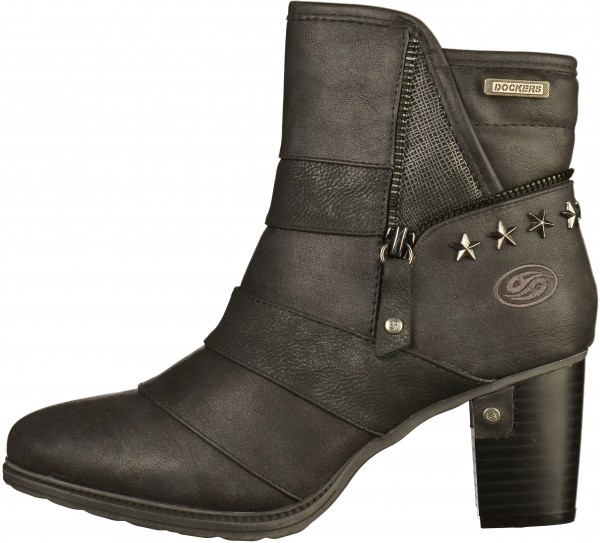 Dockers Stiefelette Lederimitat Schwarz