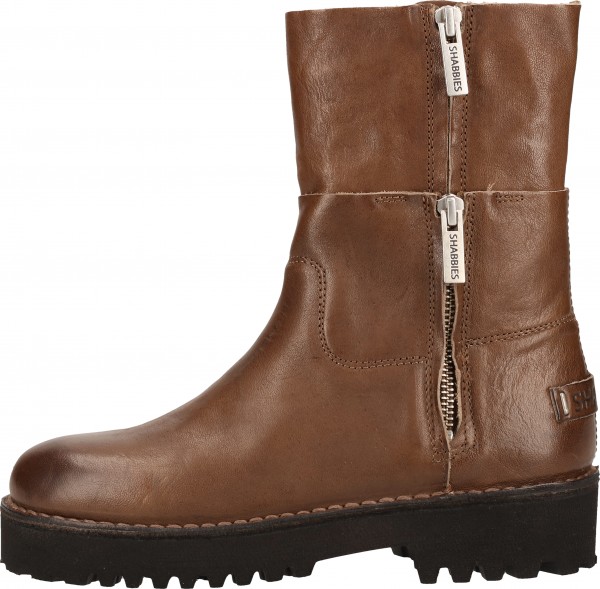 Shabbies Amsterdam Stiefelette Leder Grau