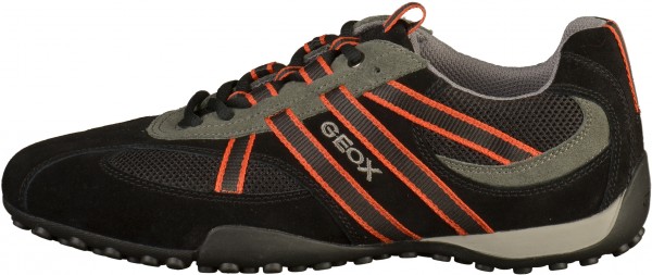 Geox Sneaker Veloursleder/Mesh Schwarz