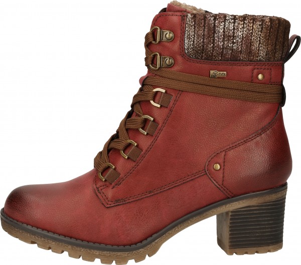Relife Stiefelette Lederimitat/Textil Rot Warmfutter