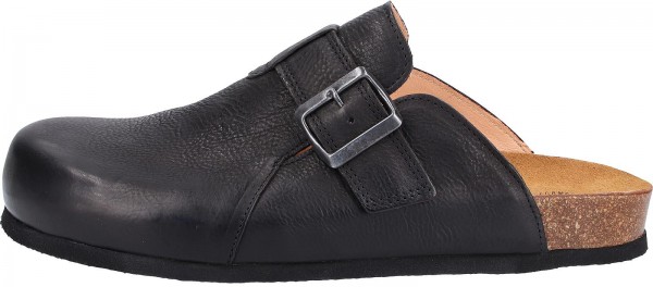 Think! Clogs Leder Schwarz