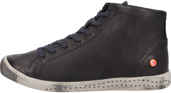 softinos Sneaker Glattleder Schwarz