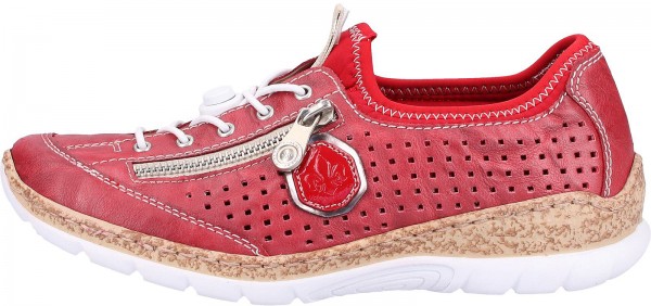 Rieker Sneaker Lederimitat Rot