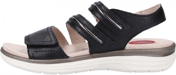 Jana Sandalen Leder/Textil Schwarz