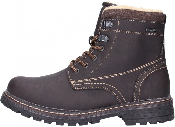 Bama Stiefelette Lederimitat Dunkelbraun Warmfutter