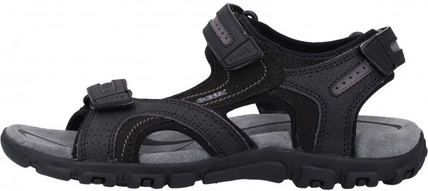 Geox Sandalen Lederimitat Schwarz/Beige