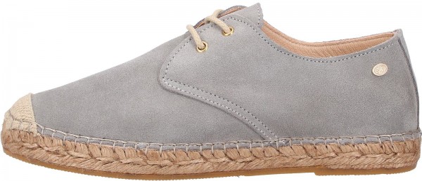 Fred de la Bretoniere Halbschuhe Veloursleder Grau