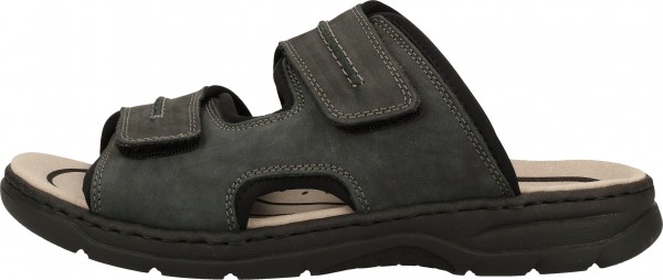 Rieker Pantoletten Leder Blau/Schwarz
