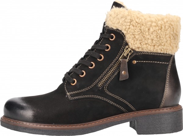 Bama Stiefelette Leder Schwarz