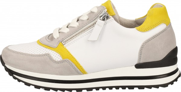 Gabor Sneaker Glattleder Weiß/Grau