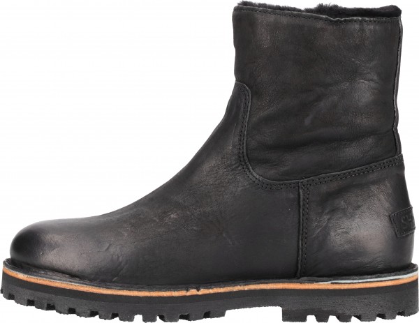 Shabbies Amsterdam Stiefelette Leder Schwarz