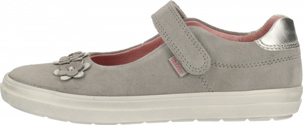 Richter Ballerinas Veloursleder Grau/Silber