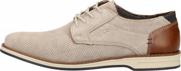 Rieker Halbschuhe Veloursleder Grau/Braun