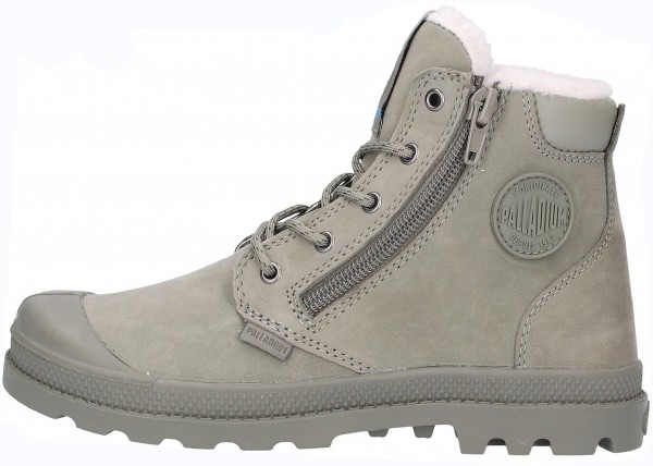 Palladium Stiefelette Leder Grün Warmfutter