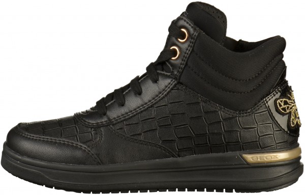 Geox Sneaker Lederimitat Schwarz
