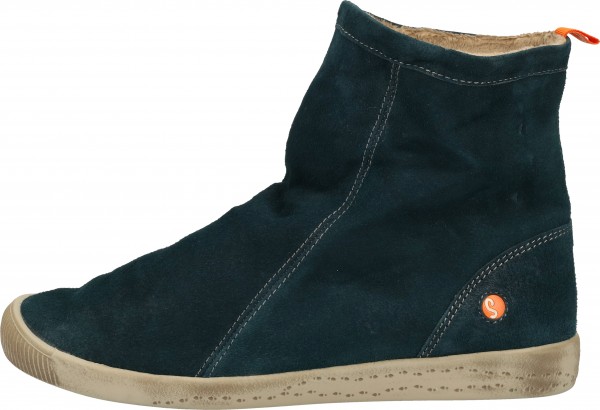 softinos Stiefelette Veloursleder Petrol