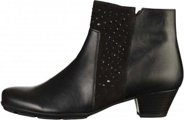 Gabor Stiefelette Leder Schwarz