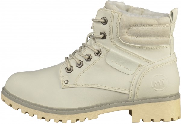 Marco Tozzi Stiefelette Lederimitat/Textil Weiß Warmfutter