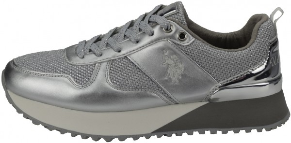 U.S. Polo Assn. Sneaker Leder/Textil Silber