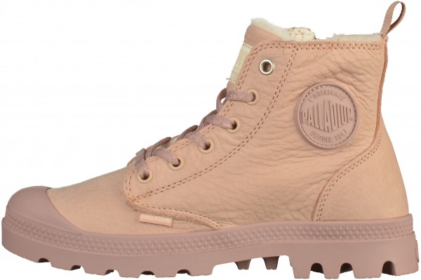Palladium Stiefelette Leder Rosa Warmfutter