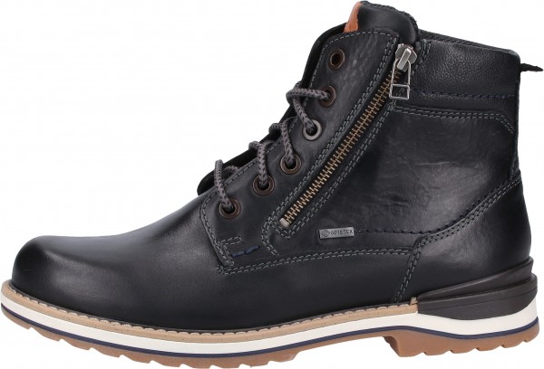 FRETZ men Stiefelette Glattleder Schwarz