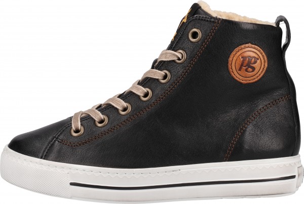 Paul Green Sneaker Glattleder Schwarz/Braun