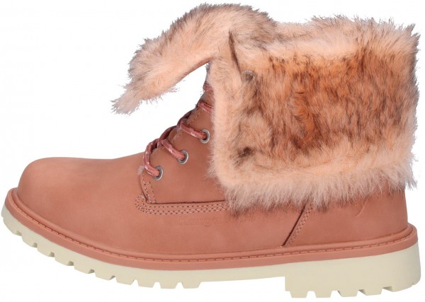 KangaROOS Stiefelette Lederimitat Rosa Warmfutter