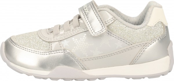 Geox Sneaker Lederimitat/Mesh Grau/Weiß