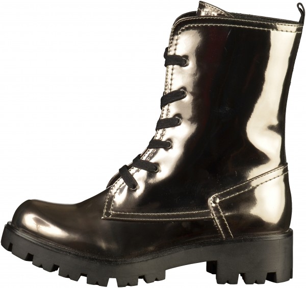 Buffalo Stiefelette Lederimitat Silber