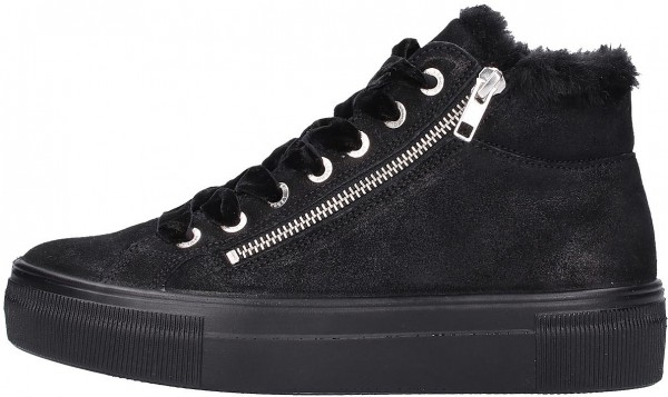 Legero Sneaker Veloursleder Schwarz Warmfutter