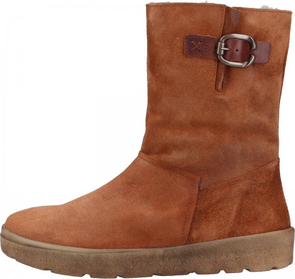 Think! Stiefel Veloursleder Cognac