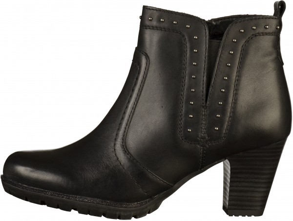 Jana Stiefelette Leder Schwarz