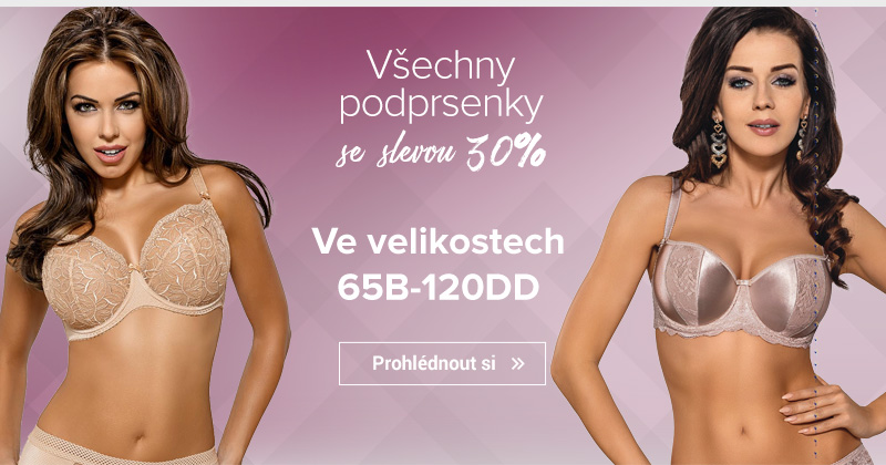 Všechny podprsenky se slevou 30%